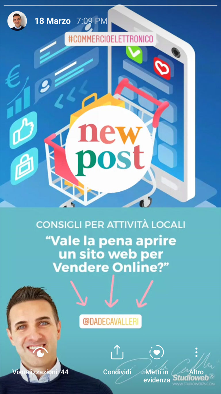 Esempio utilizzo Stories